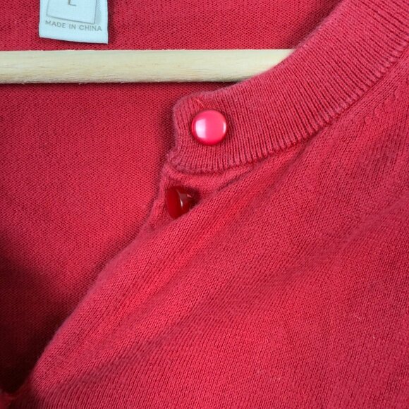 J. Crew Women's Clare Cardigan in Classic Cardinal, Size L - Picture 6 of 8